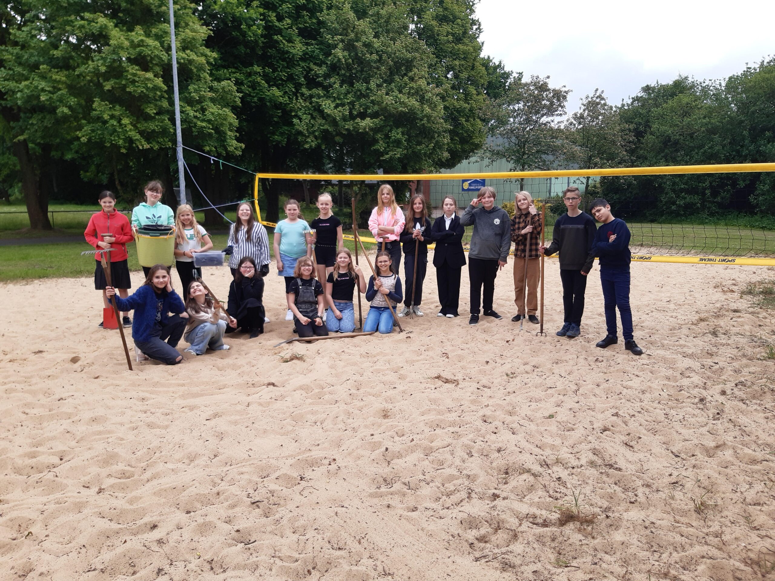 Beachvolleyballfeld Porta-Coeli-Schule in Himmelpforten-Oldendorf mit Gymnasialzweig und Oberschule gemeinsam erfolgreich